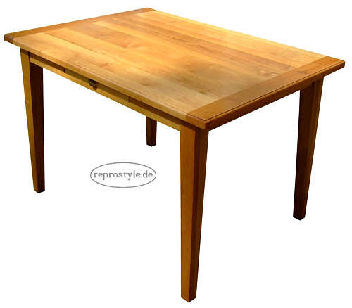 Tisch Erle - 100 x 80 cm - Platte auf Stoß - mit Schub
